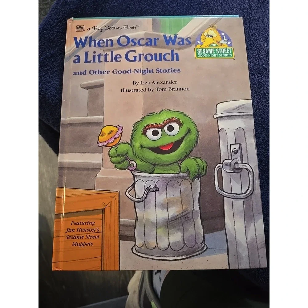 Vintage 1991 A Big Golden Book When Oscar‎ Was A Little Grouch Hardcover Book